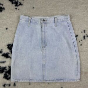 Steel Jeans Women’s Vintage Light Wash High Rise Denim Jean Skirt Size 28